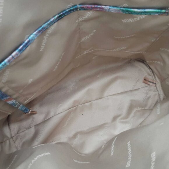 EUC Brahmin Duxbury Unicorn Croc Embossed Leather Satchel Bag - Picture 2 of 8